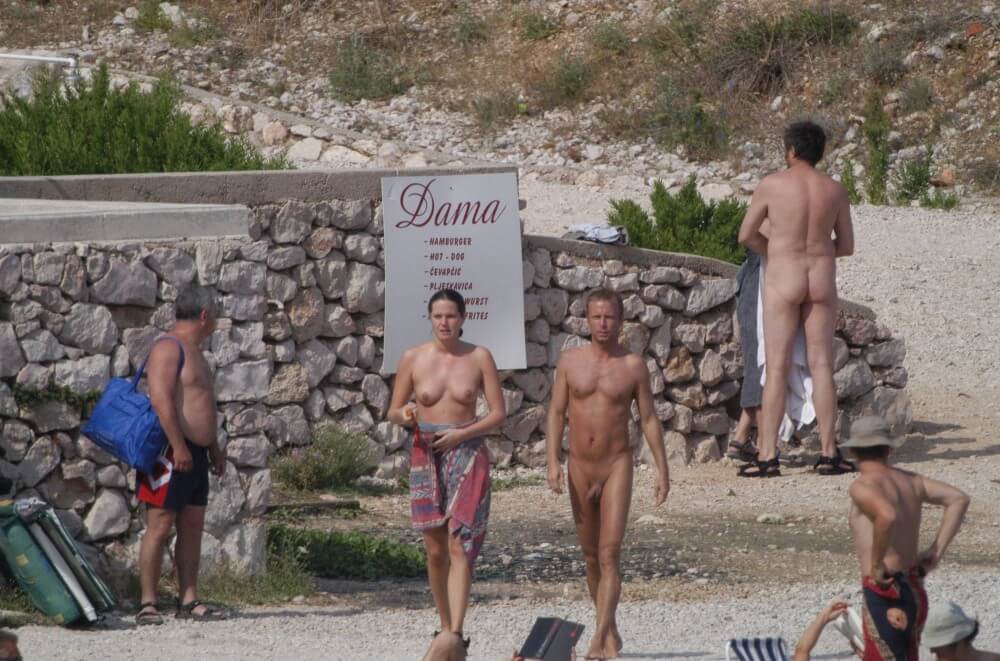 Baska Rock-Wall Path pics - A naked person is asexual among nudists