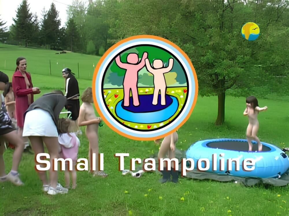 Naturist Freedom: Small Trampoline - Nudity is perceived as a natural way of life