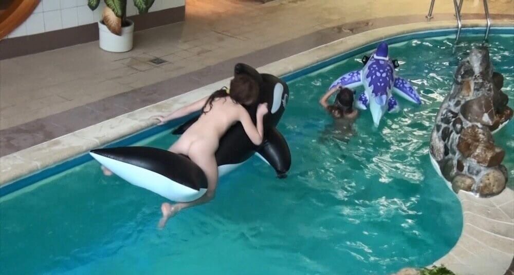 Naturism in the pool Full HD - Home naturism in all its glory