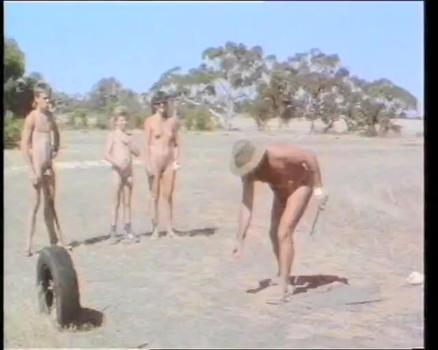 Naturism lifestyle retro - Supporters of naturism live in harmony with nature