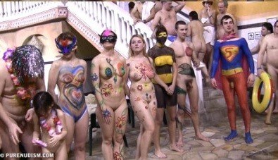 Body paint award lines Full HD - Freedom and harmony in the practice of nudism and the naturist movement