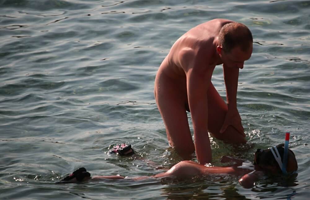 Father Floats His Daughter pics - The equality of body and spirit is an important idea in the practice of nudism and naturism