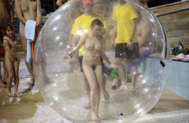 Holiday in the pool photos - Nudism is often equated with naturism