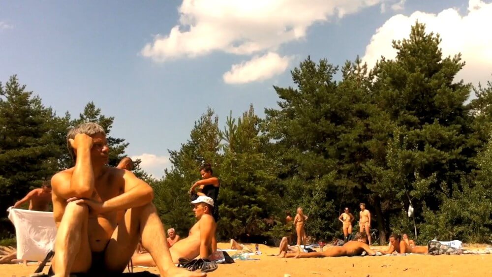 Nudist camping in the forest video HD - Leaving the house while naked